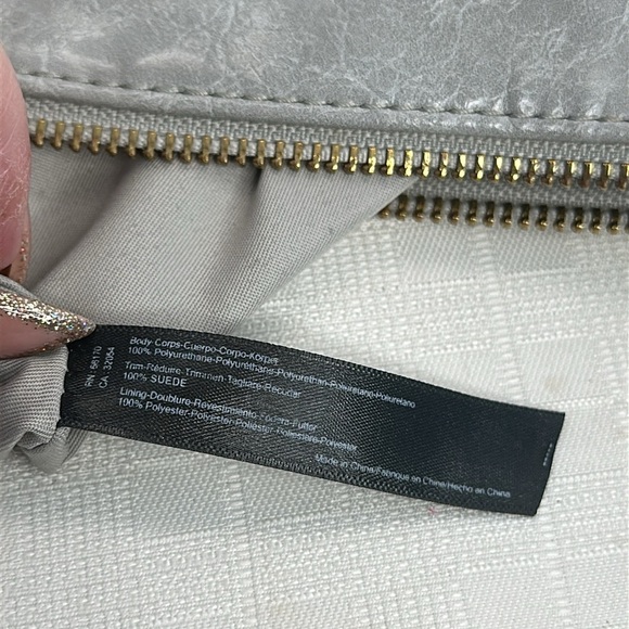 Anthropologie grey/ silver Leather Crossbody Bag - with Free wallet. - Picture 8 of 15